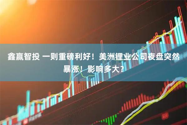 鑫赢智投 一则重磅利好！美洲锂业公司夜盘突然暴涨！影响多大？
